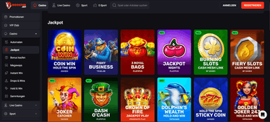 RoosterBet Online Casino Jackpot