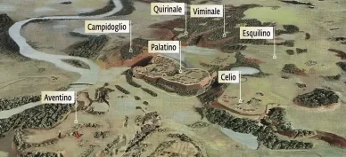 Róma dombjai a Tiberis keleti partján Róma dombjai