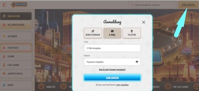 Login ins Online-Casino aus der Schweiz Wyns Login