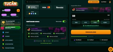 Einzahlungsmethoden bei Tucan Online