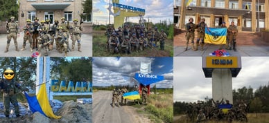 Libération de plusieurs villes ukrainiennes pendant la guerre en Ukraine.