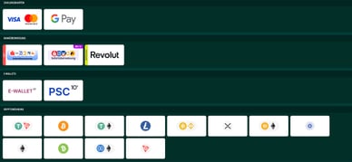 Einzahlungsoptionen in SpinBetter Casino Online