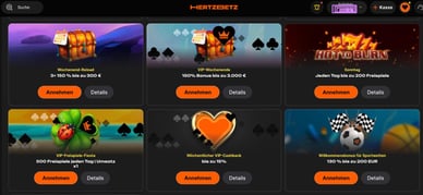 Hertzbetz Aktionen und Boni