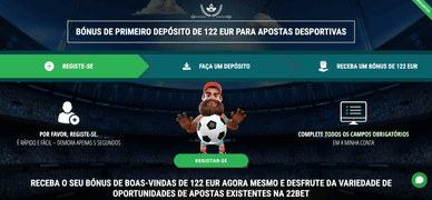 Bónus para Apostas em Eventos Desportivos no 22 Bet