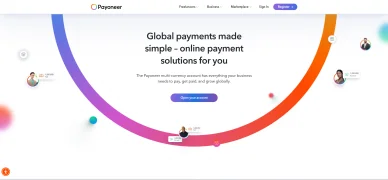 Interface de Payoneer pour comparer les paiements internationaux avec Skrill.