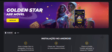 Golden-Star explica os três passos para descarregar o software Android