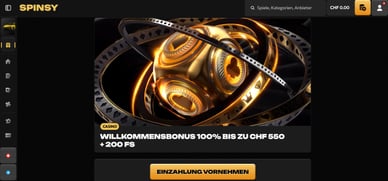 Boni und Aktionen des Spinsy für Schweizer
