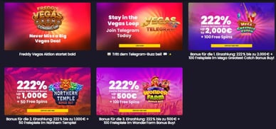 Freddy Vegas Bonus: weitere Aktionen