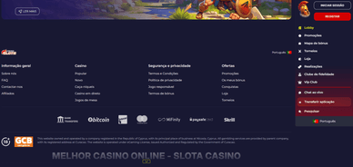 CasinoSlota e a sua licença de Curaçau