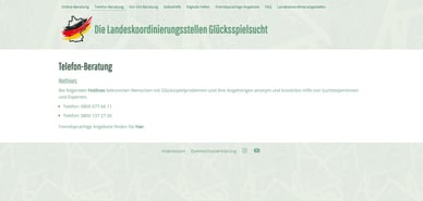 Telefon-Beratung Hotline Glücksspielsucht