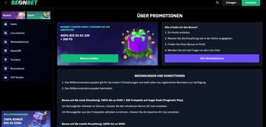 BeOnBet DE 400% Bonus