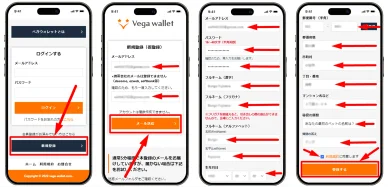 ベガウォレットの登録アルゴリズム