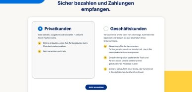 PayPal Kontotypen