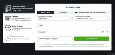 Betlabel Registrierung