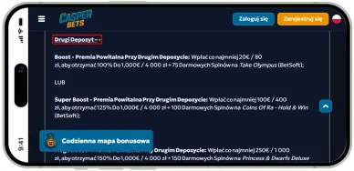 Drugi Depozyt CasperBets — drugi depozyt