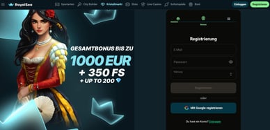 Registrierung im Online-Casino RoyalSea
