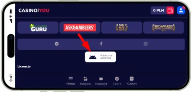 Kasyno mobilne Kasyno mobilne — CasinoAndYou app