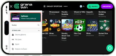 Granawin Casino app Kasyno mobilne