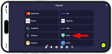 Tether Kasyno metody płatności — Tether