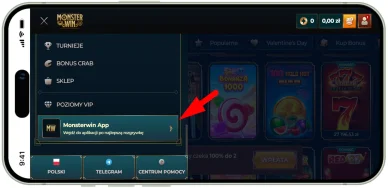 MonsterWin Casino aplikacja