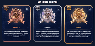 Bison kaszinó VIP hűségszintek és jutalmak