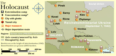Історична карта Голокосту в Україні
