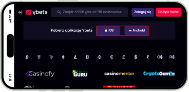 Kasyno mobilne YBets — aplikacja mobilna