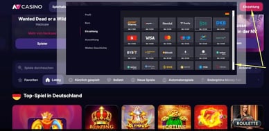NV Casino für Spieler aus Deutschland mit Einzahlung über Sofort