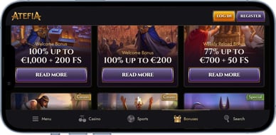 bonuses online atefia casino