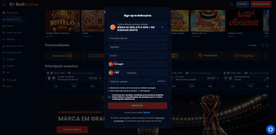 Registar um novo utilizador na plataforma RollCasino 2026