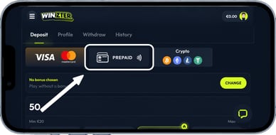 mobile prepaid card casino
