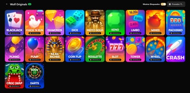 Jogue depois Wolf Casino login no site com jogos em linha