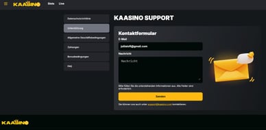 Kaasino Hilfe und Support