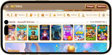 BetHall Casino: Mobile Version
