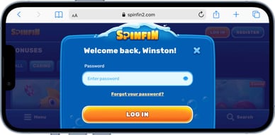 spinfin casino login