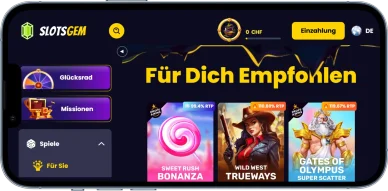 Die mobile Version vom Slotsgem Casino