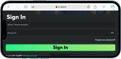BC game login
