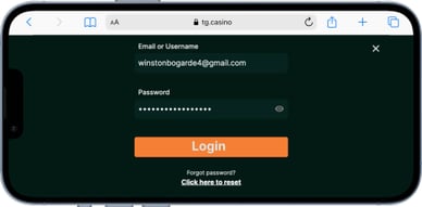 TG casino login