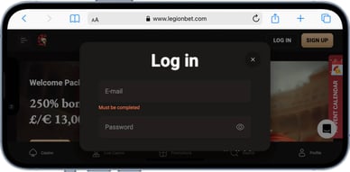 legionbet inloggen