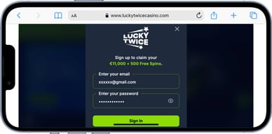 luckytwice casino login