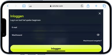 winzter inloggen