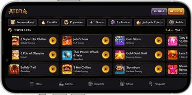 Casino Atefia disponível em telemóveis e aplicação