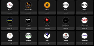 Fornecedores de jogos em casinos PT