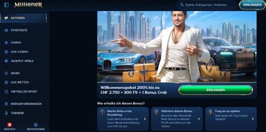Willkommensbonus für neue Nutzer vom Milloner Casino
