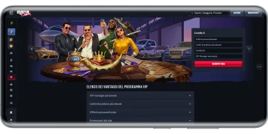 Programma VIP Mafia Casino con 5 livelli
