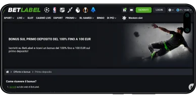 Betlabel casino bonus primo deposito