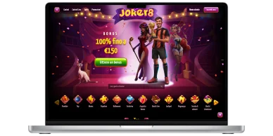 Home page di Joker8 Aspetto grafico del casinò Joker8
