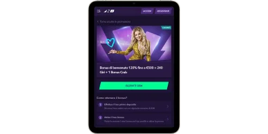 Schermata del bonus di benvenuto Naobet casino