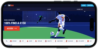 Schermata del casinò TikiTaka