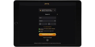 Modulo di iscrizione su Atefia Registrazione Atefia